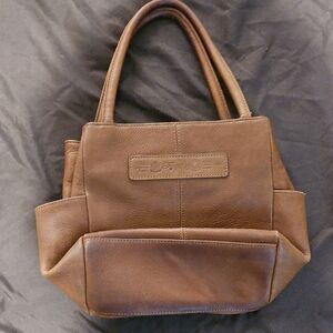 Fossil Tan Leather Tote Bag